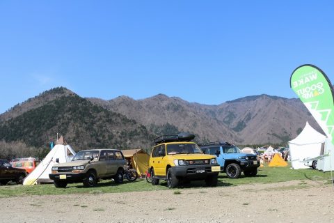 キャンプ　富士山　ランクル集合